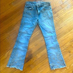 Vintage Parasuco Extreme fit embellished denim jeans